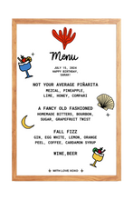 Load image into Gallery viewer, Hand-Drawn Beachy Digital Cocktail Menu Canva Template