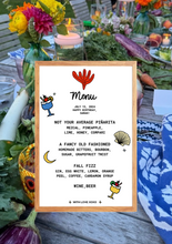 Load image into Gallery viewer, Hand-Drawn Beachy Digital Cocktail Menu Canva Template