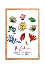 Load image into Gallery viewer, Hand-Drawn Beachy Tote Bag Design Canva Template