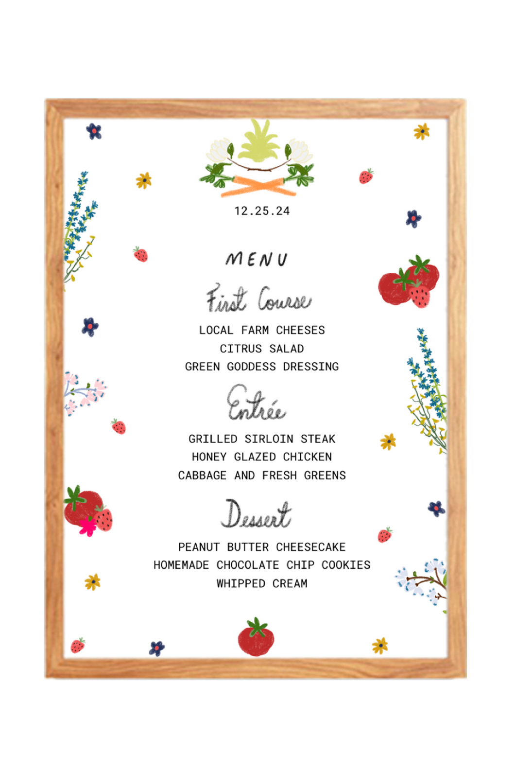 Hand-Drawn Fall Festive Dinner Menu Canva Template