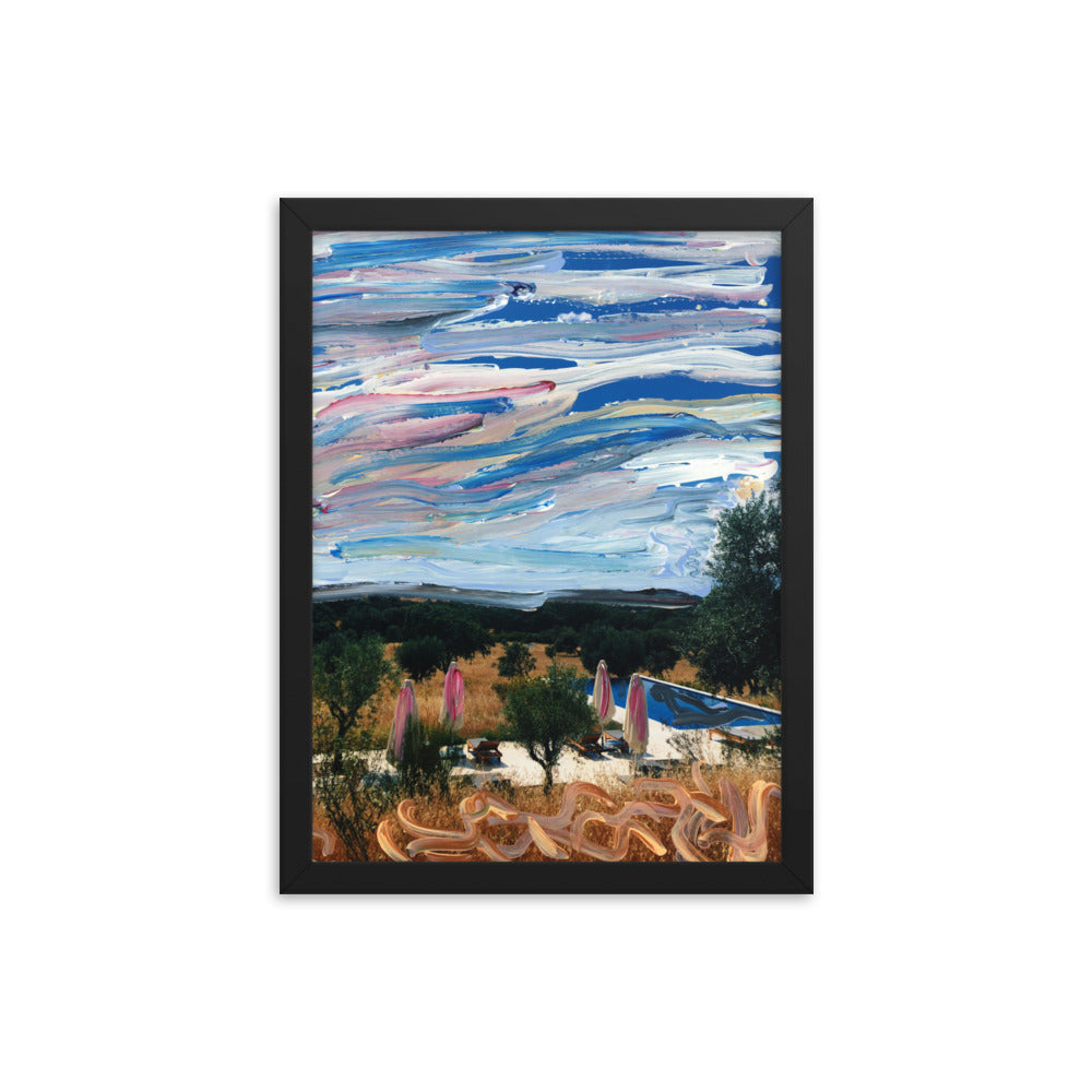 Portugal Piscine Framed Print