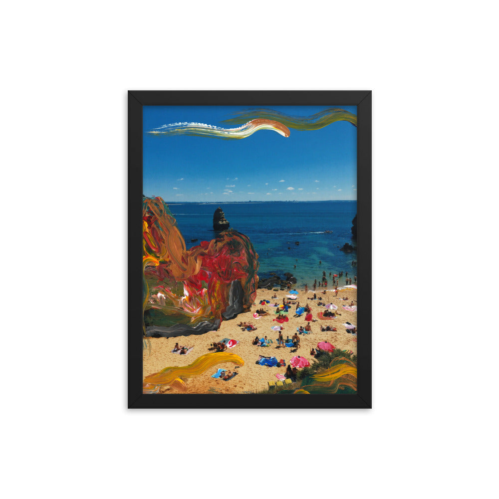 Beach Rock Framed Print