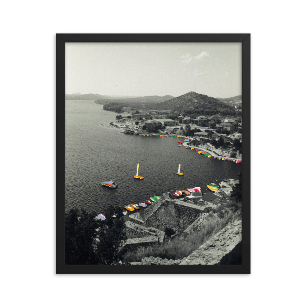 Croatia Confetti Framed Print